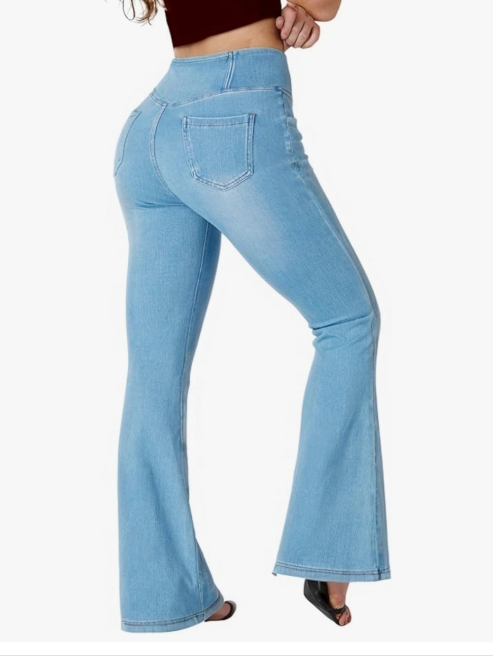 NWT Blue Rose High-Waist Flare Jeans in Light Blue - Picture 4 of 14
